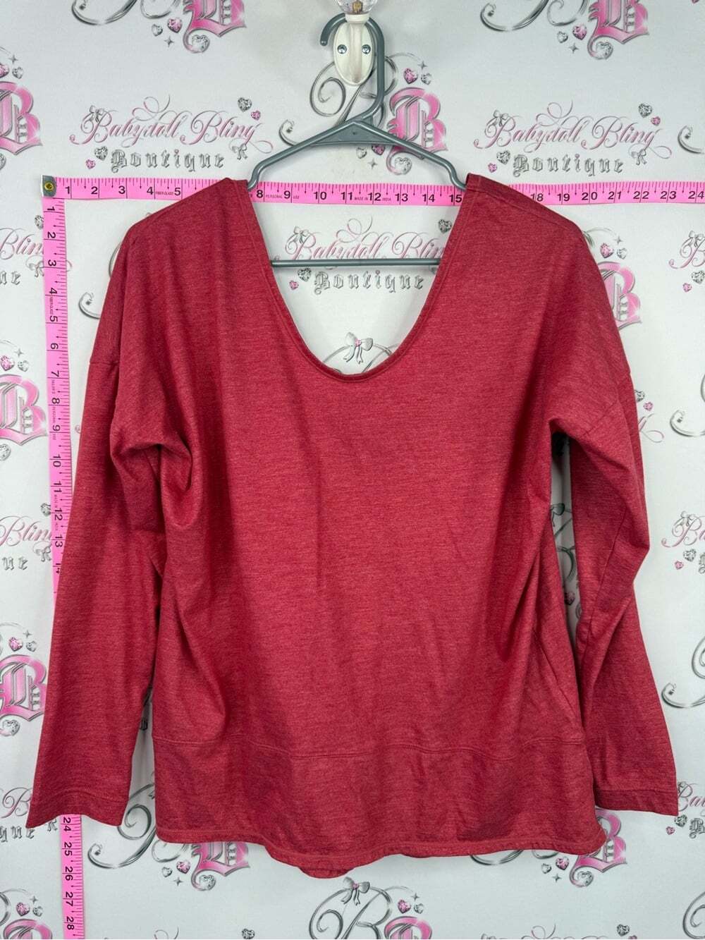 Lole long sleeve shirt Women's Long Sleeve Scoop Neck Top - Red Heather